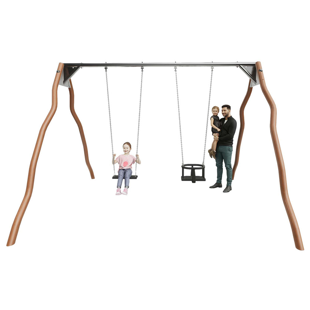 Madera Double swing 1x flat seat and 1x toddler seat Madera Double swing 1x flat seat and 1x toddler seat