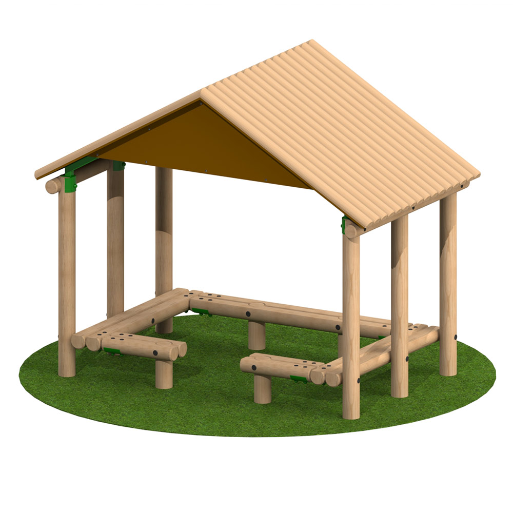 3m x 1.9m Timber Shelter with Seating 3m x 1.9m Timber Shelter with Seating