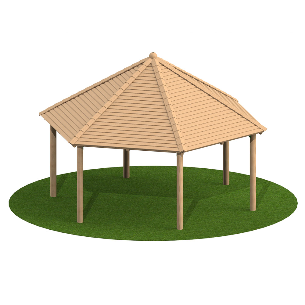 5m Hexagonal Timber Shelter 5m Hexagonal Timber Shelter