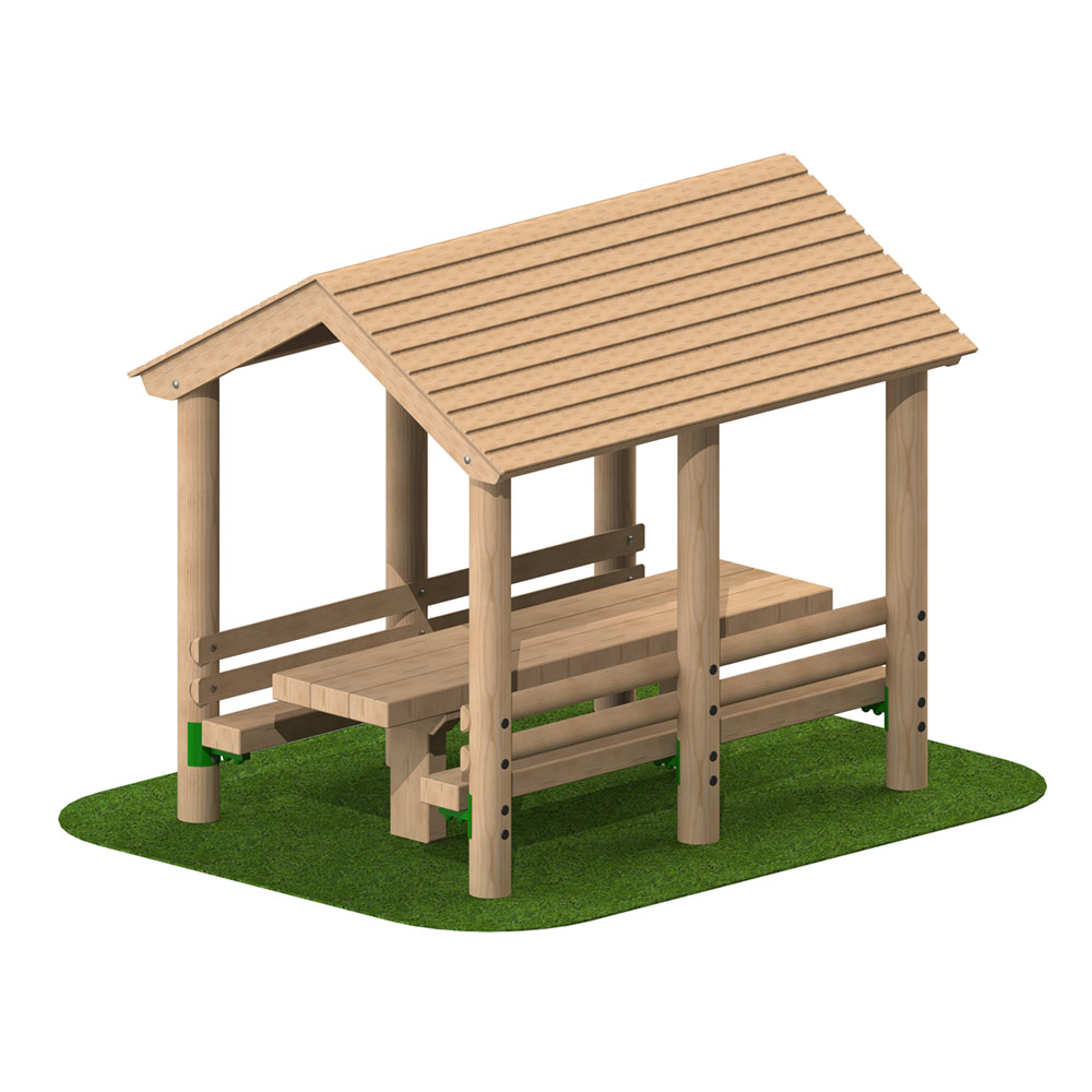Timber Seating Shelter with Table Timber Seating Shelter with Table